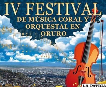 Todo listo para el IV Festival de Música Coral y Orquestal de Oruro