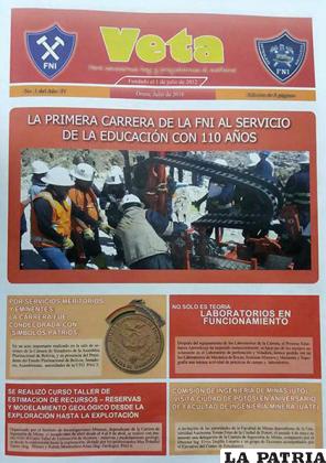 Primer número del cuarto año de la Revista de la Carrera de Ingeniería de Minas