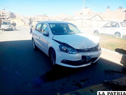 El motorizado tuvo que ser remolcado