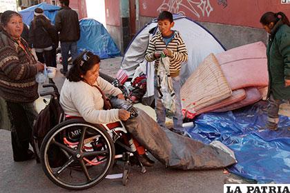 Después de 86 días discapacitados de La Paz levantan vigilia /APG