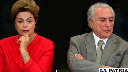 Dilma Rousseff y Michel Temer