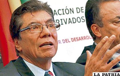 Presidente de los Empresarios Privados de La Paz, Javier Calderón /JORNADA