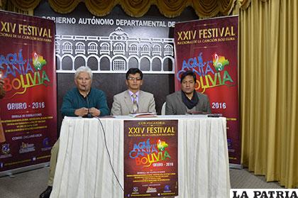 Conferencia de prensa para anunciar la presentación del Festival 