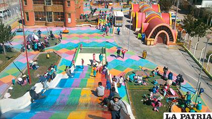 Los niños de los Centros PAN pasaron gratos momentos en el parque infantil Inti Raymi /GAMO
