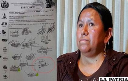 La ex ministra de Desarrollo Rural y Tierras, Nemesia Achacollo /ANF