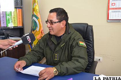 Teniente coronel Franz Ticona director de la Felcv