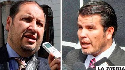 Los ex abogados de Gabriela Zapata, Walter Zuleta y Williams Sánchez /lostiempos.com