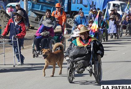 Personas con discapacidad se movilizaron por seis meses sin lograr su objetivo /ANF