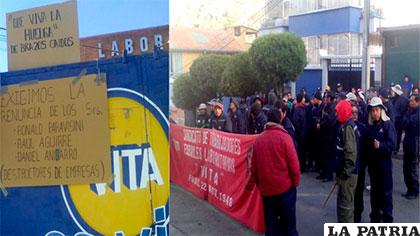 Trabajadores de Vita siguen en paro y no tienen solución /erbol.com.bo