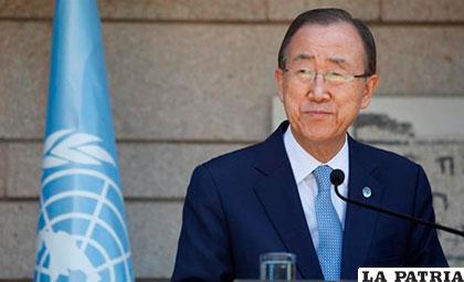 El secretario general de la ONU, Ban Ki-moon