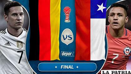 Las selecciones de Alemania y Chile se enfrentarán hoy desde las 14:00 horas /depor.com
