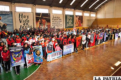 Durante el acto de inauguración del campeonato 2017