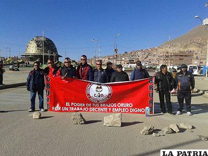 Afiliados a la COD bloquearon el sector del Casco del Minero /FACEBOOK