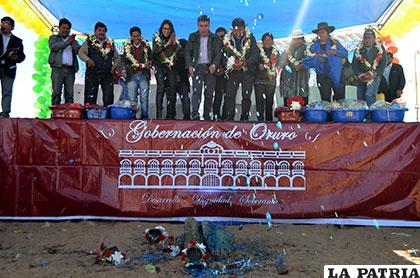 Con ch´alla tradicional inició la construcción del Teatro Nacional