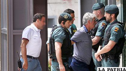 Durante la detención del presidente de la Federación Española de Fútbol, Ángel Villar