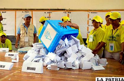 Conteo de los votos en elecciones parlamentarias