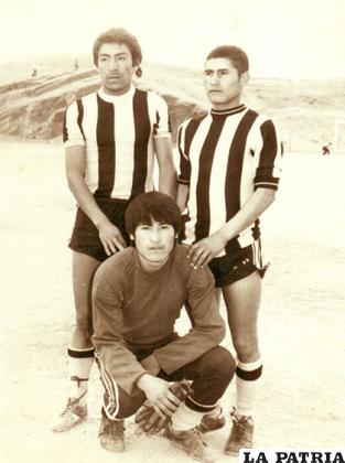 Germán López, junto a sus compañeros en Catavi