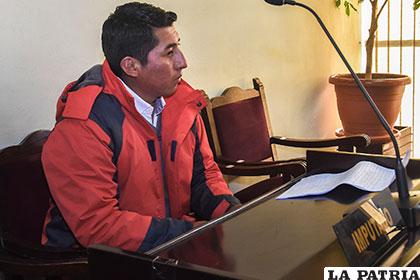 Audiencia cautelar de Esnor Condori, acusado de incitar a la violencia en febrero en Achacachi /APG