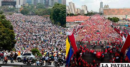 Venezuela dividida a través de las protestas /DIARIOELPAIS.COM