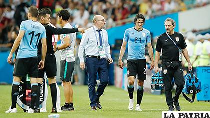 Edinson Cavani salió lesionado en el partido ante Portugal, su reemplazante fue Christian Stuani quien  aparece en la fotografía /amazonaws.com