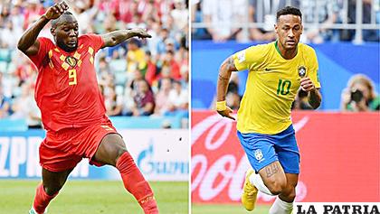 Lukaku y Neymar, ambos son los referentes de sus selecciones /elbocon.pe