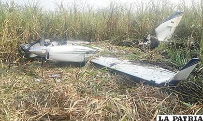 Una de las avionetas que apareció destruida en Honduras /El Nuevo Diario