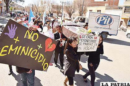 Oruro, el cuarto departamento con más casos de feminicidios /ARCHIVO
