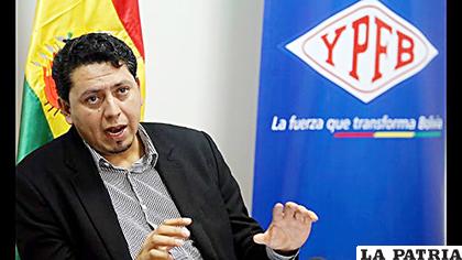 El presidente de YPFB, ?scar Barriga /El Deber
