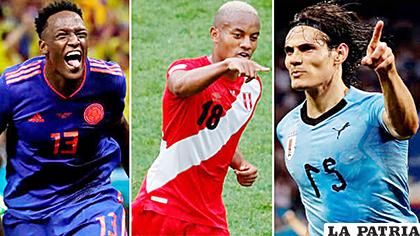 Yerry Mina (Colombia), André Carrillo (Perú) y Edinson Cavani (Uruguay) entre los elegidos /radio-capital.io
