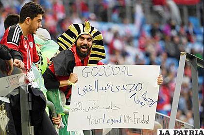 Un hincha egipcio