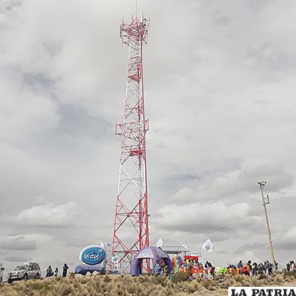 Radiobase de Entel en la localidad de Triandino del municipio de Carangas