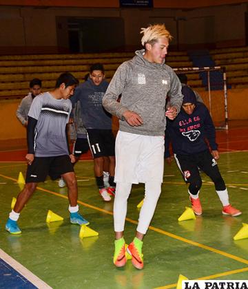 Durante el entrenamiento  de F.M. Moralitos 