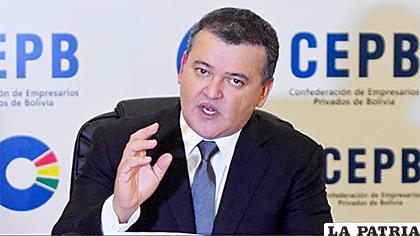 Ronald Nostas, presidente de la Confederación de Empresarios Privados de Bolivia /ANF
