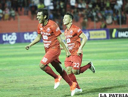 José Alfredo Castillo, anotó el gol de la igualdad para Guabirá /MARKA REGISTRADA 