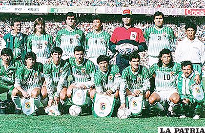 La selección boliviana que participó en la Copa del Mundo Estados Unidos 1994 