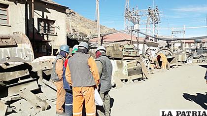 Trabajadores de la empresa minera Huanuni /ANF 