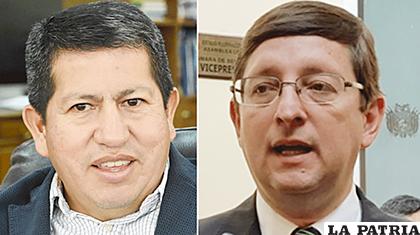 El ministro de Hidrocarburos, Luis Alberto Sánchez, y el senador ?scar Ortiz /ANF