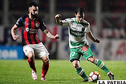 Una acción del partido donde Deportes Temuco venció a San Lorenzo (1-2) /FACEBOOK CONMEBOL