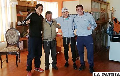 Leandro Gareca, Onofre Zuna, Ronald Cuéllar y Miguel Ángel Hoyos (de izquierda a derecha) 
/GENTILEZA EDGAR ZUNA