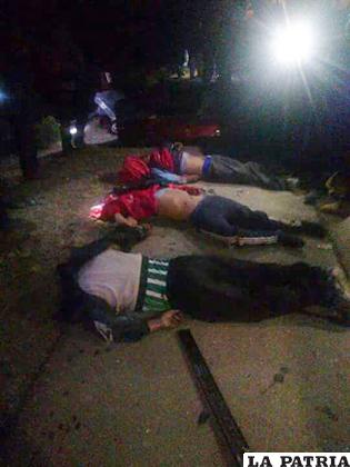 Los cuerpos de los fallecidos en el hecho de tránsito Uyuni - Potosí