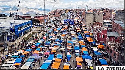 Feria de ciudad de El Alto en la zona 16 de julio /ANF