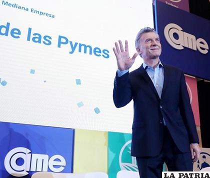 Mandatario Mauricio Macri, durante un encuentro con empresarios este jueves en Buenos Aires (Argentina) /EFE/Presidencia de Argentina