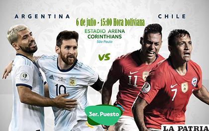 Argentinos y chilenos buscarán terminar el torneo de la mejor manera /CONMEBOL
