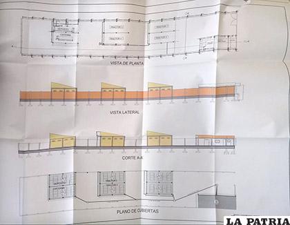 Plano de la maestranza que se prevé construir en el sector de Socamani para maquinaria pesada /LA PATRIA 