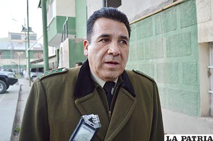 El director de la Felcc, coronel Manuel Vergara informó del hecho /LA PATRIA