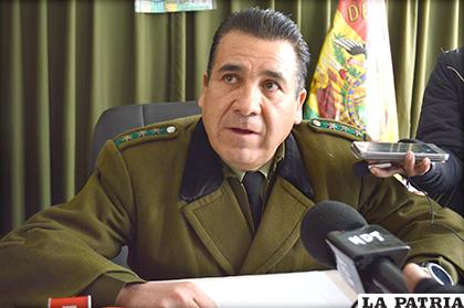 El director de la Felcc, coronel Manuel Vergara informó el hecho /LA PATRIA