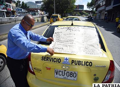 Taxistas protestarban por el aumento en los 