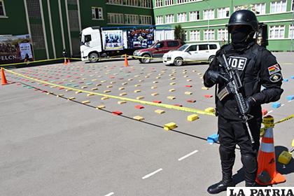 La Felcn decomisó más de 300 kilos de cocaína base en El Alto /ABI.BO