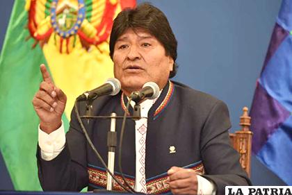 Evo Morales, presidente de Bolvia