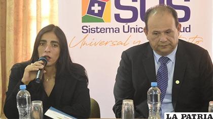 Ministra de Salud y el presidente del Colegio Médico de Bolivia /MINSALUDBOLIVIA